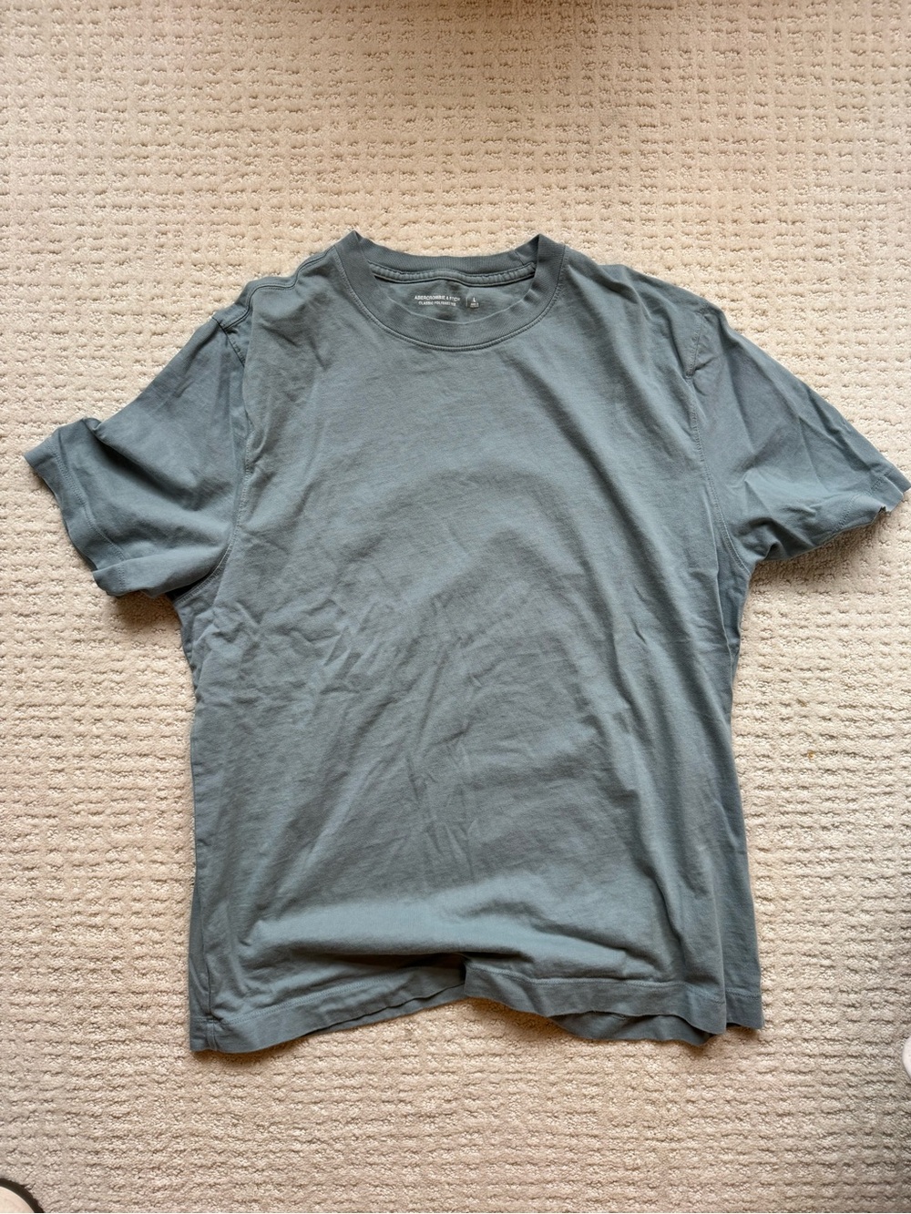 Abercrombie & Fitch Short Sleeve Crew Tee in Sage